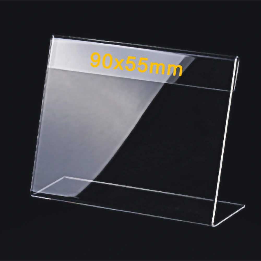 Business Card Holder Premium Acrylic L Shape Scratch Proof Sturdy Durable Business Card Display for Office Hotel MeetingCard Size 90x55mm