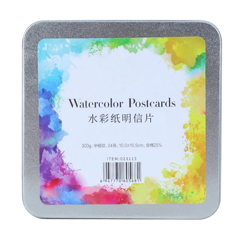 Acid free Cold Pressed Pure Cotton Paper Watercolor Paper(Square Iron Box Random Color)