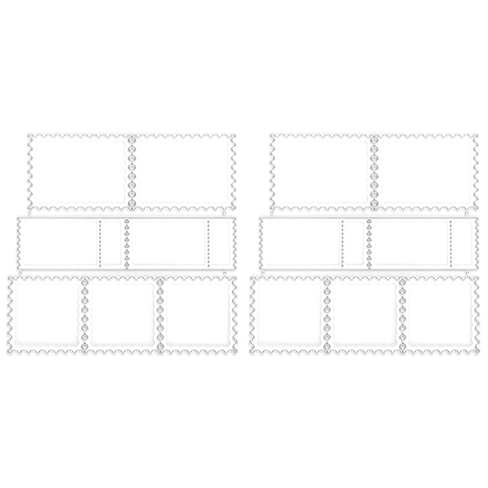 2Pcs Metal Cutting Die Stencil Stamp Frame DIY Scrapbooking Embossing Paper Cards Template