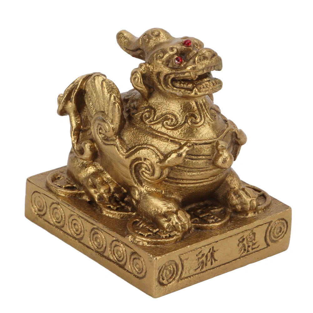 Brass Ornaments Finely Carved Retro Workmanship Bring Good Luck Office Feng Shui Desktop Decoration