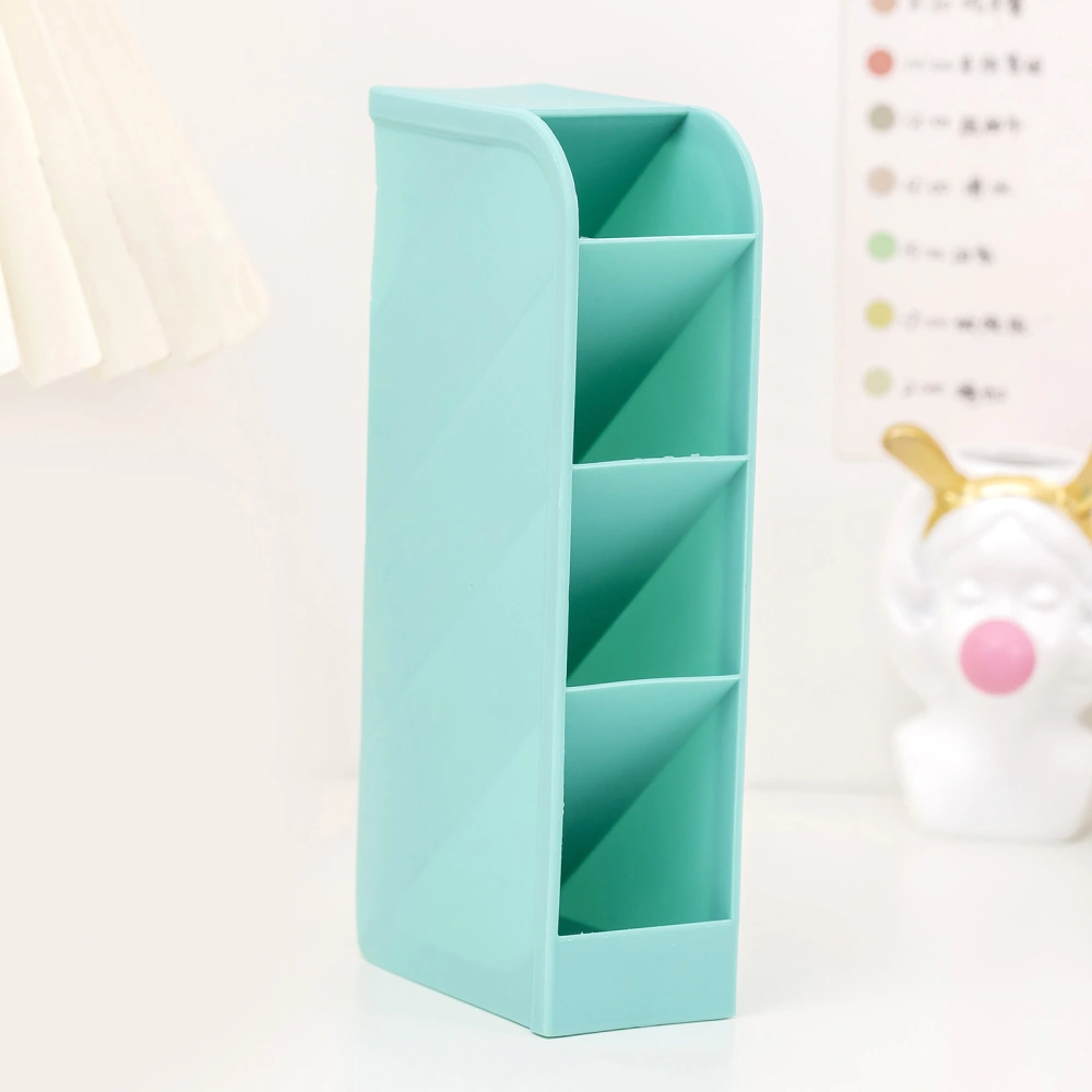 Pen Holder Simple Practical Multicell Small Candy Color Pen Holder Student Stationery Storage BoxBlue