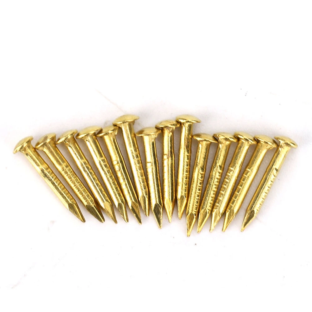 100Pcs Round Head Nail Brass Furniture Hinge Hardware Accessories 10mm/15mm/18mm/22mm10mm Length