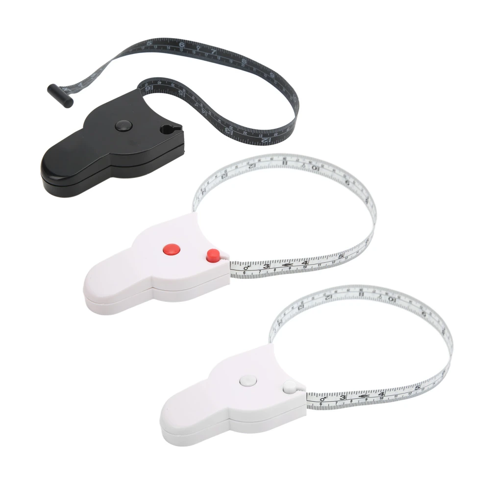 3Pcs Body Measuring Tape Double Side Centimeter Inch Clear Marks Ergonomic Retractable Automatic Telescopic Tape Measure