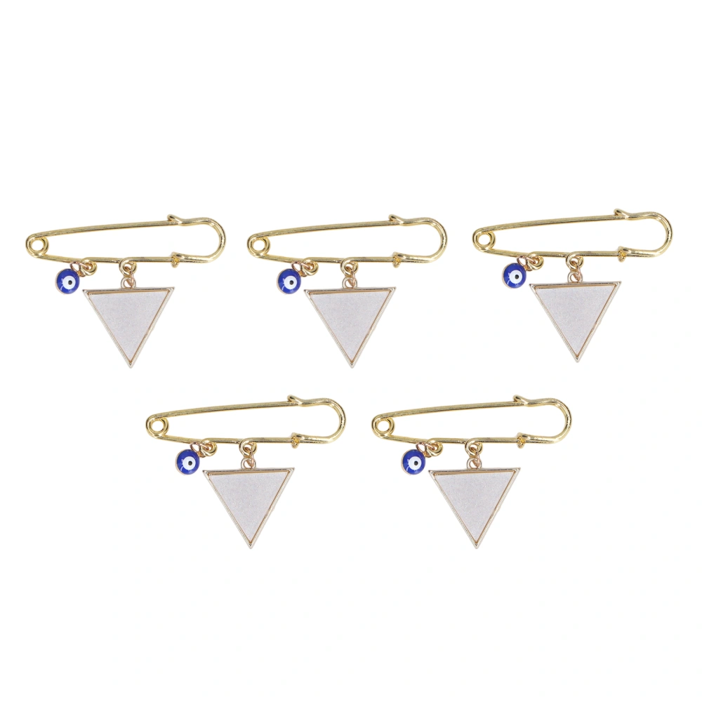 5pcs Brooch Lucky Elegant Style Reliable Durable Attractive Evil Eye Decorative Supplies for Shopping Dating