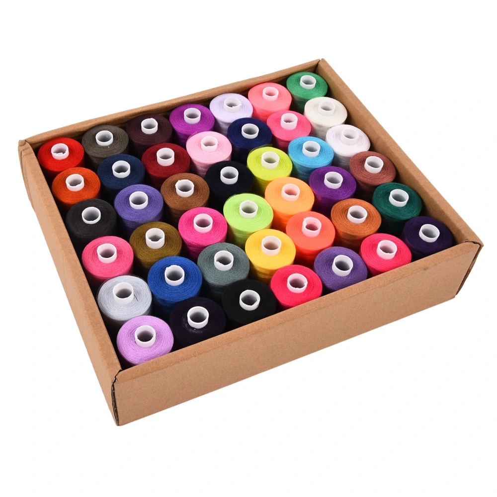 Sewing Threads Set Polyester 1000 Yards 42 Colors Household DIY Embroidery Spools Kit