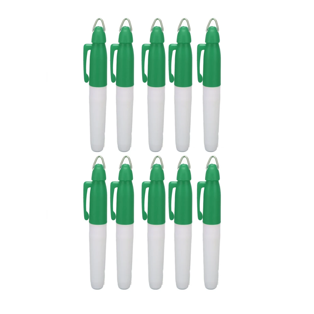 10pcs Golfing Marker Pen Oil Based Waterproof Portable Ball Line Marker Tool Ball Alignment Tool for Drawing Coloring Green