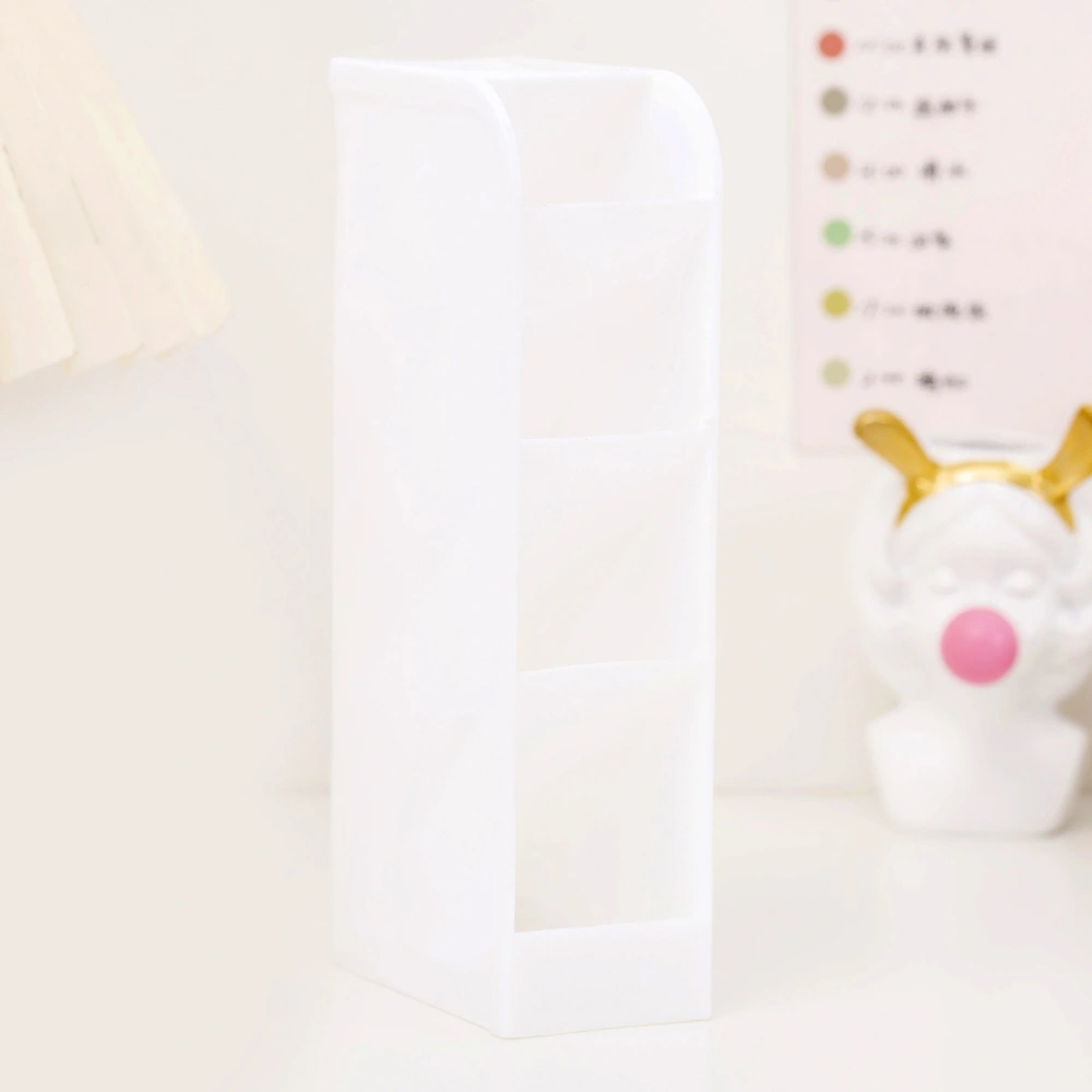 Pen Holder Simple Practical Multicell Small Candy Color Pen Holder Student Stationery Storage BoxWhite