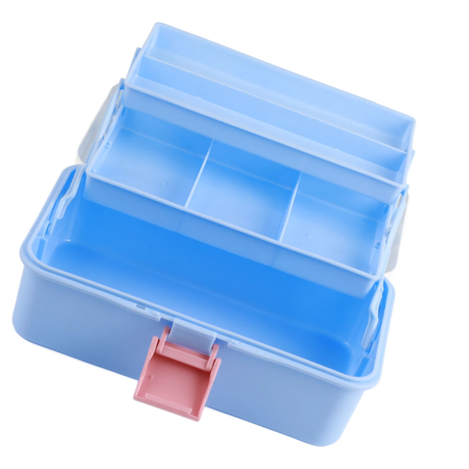 Art Student Storage Box Thickened Large 3 Layer Home Organizing Plastic Storage Case 551 Small Size White Blue