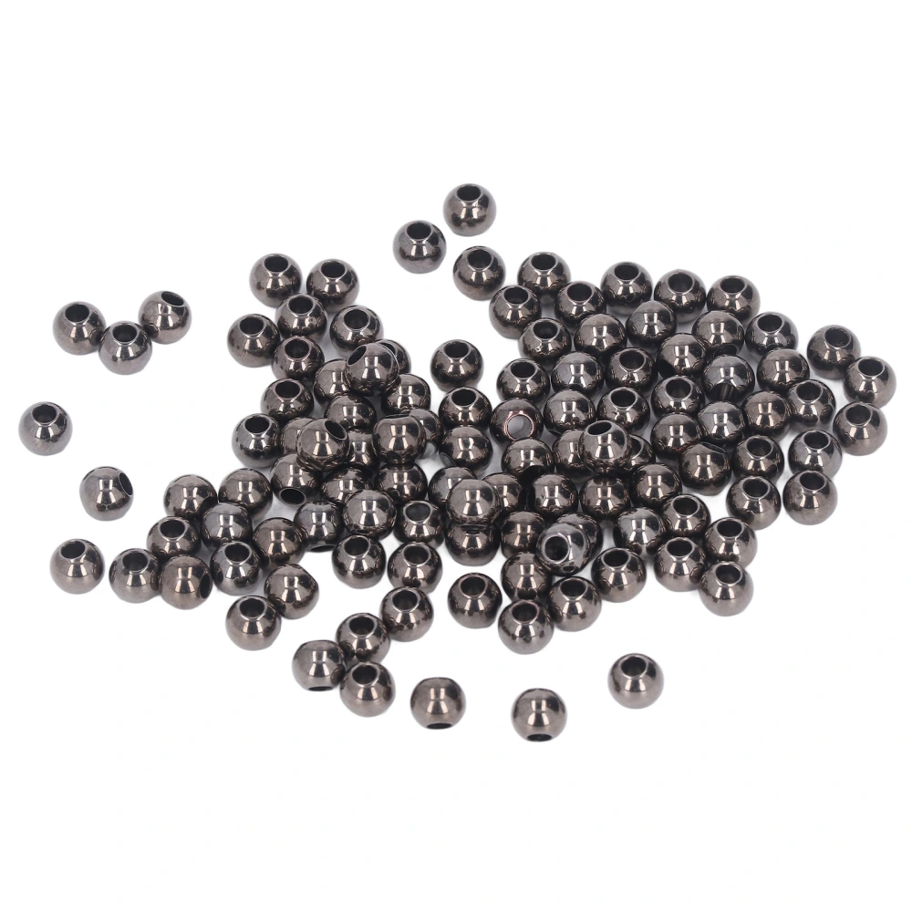 200PCS Large Hole Beads Manual Grinding Polishing Plastic Resin Craft Beads Lightweight Beads for Necklace Bracelet Gray 8mm