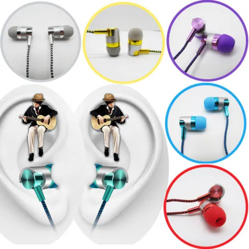 Wired Headset, 3.5mm Cozy Earcaps Heavy Bass Wired Headphones