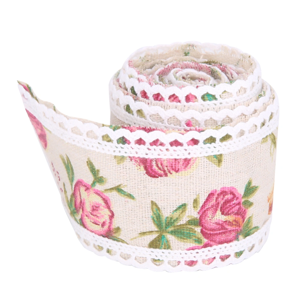 DIY Handicrafts Lace Trim Ribbon Wedding Cake Burlap Roll Flower Ribbon Decor Clothing Accessory