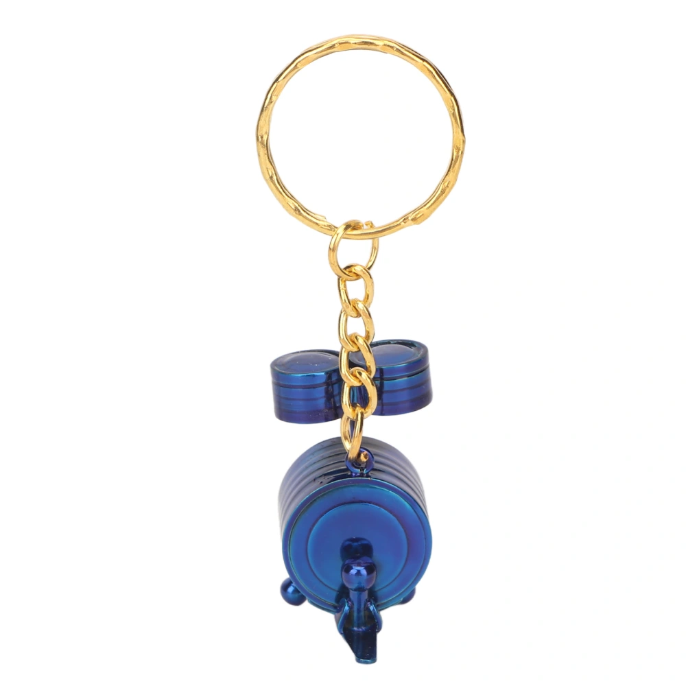 Mini Drums Keychain Attractive High Strength Metal Portable Mini Instrument Keychain for Outdoor Blue