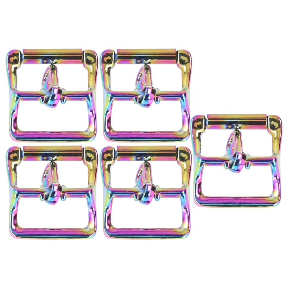 5Pcs Belt Buckle Bright Colorful Wide Application Durable Wear Resistant Exquisite Metal Buckle for Handbag Pet Collar25mm/1in