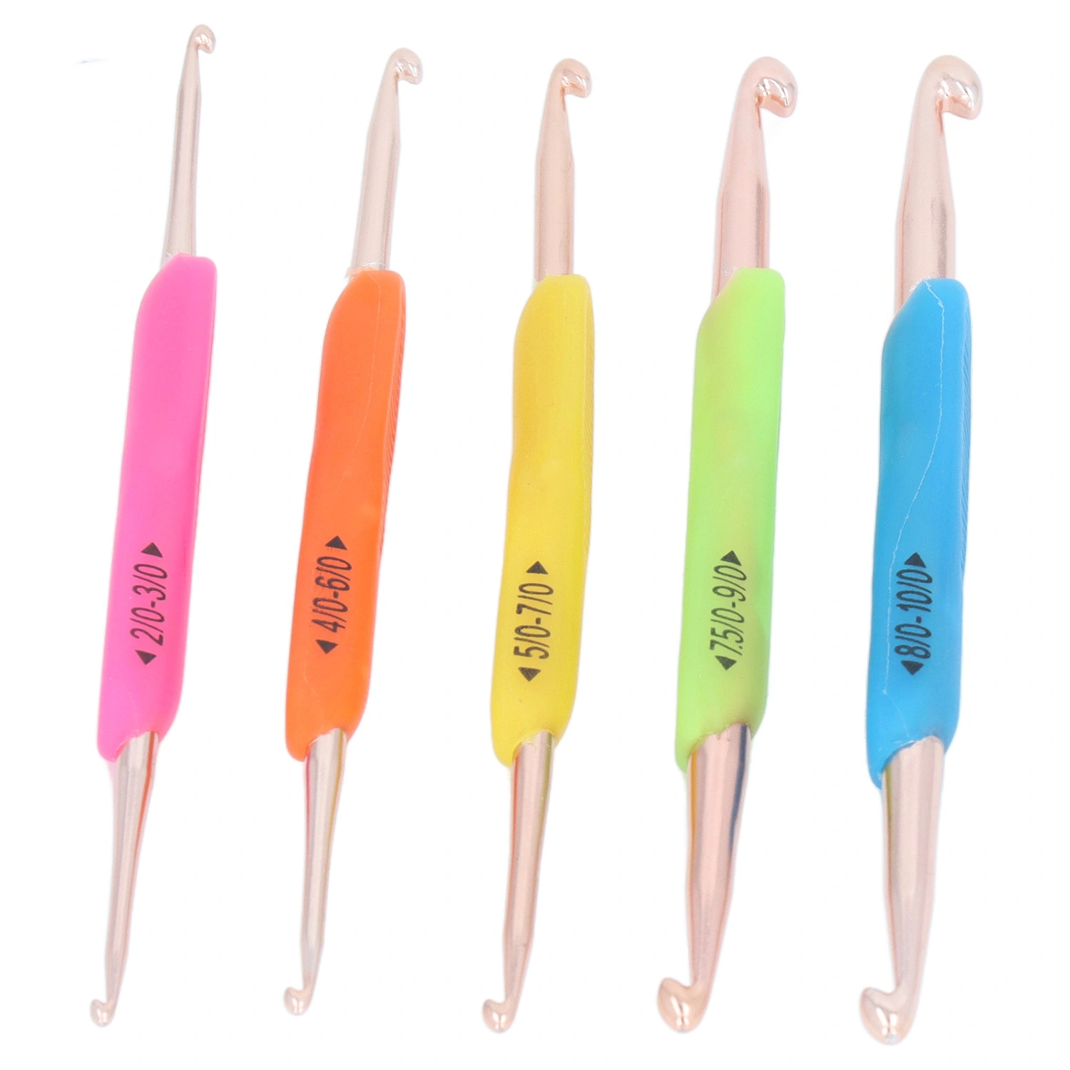 5 Pcs Crochet Hooks Double Ended Ergonomic Design Colorful Crochet Hook Needles Knitting Needles for Home