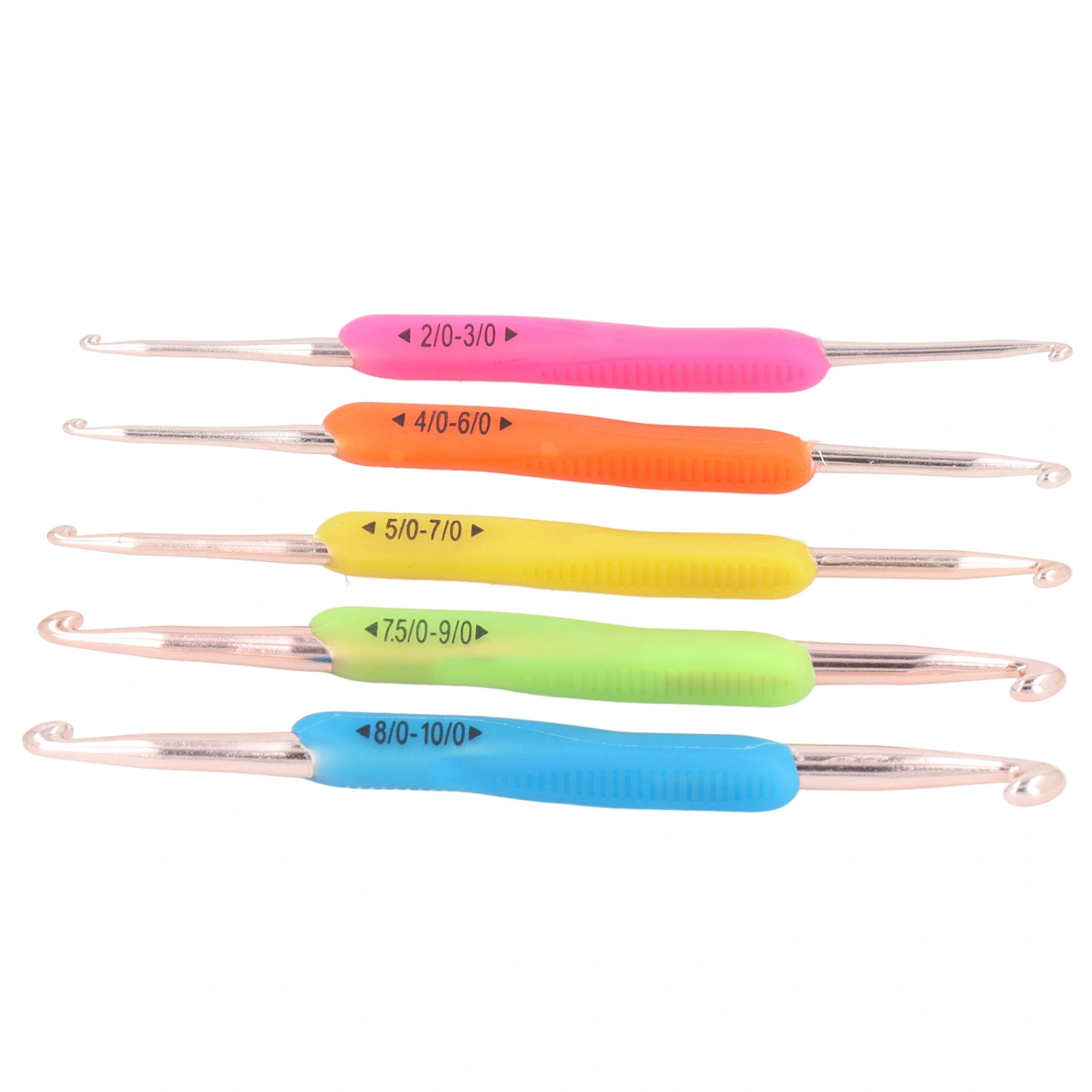 5 Pcs Crochet Hooks Double Ended Ergonomic Design Colorful Crochet Hook Needles Knitting Needles for Home