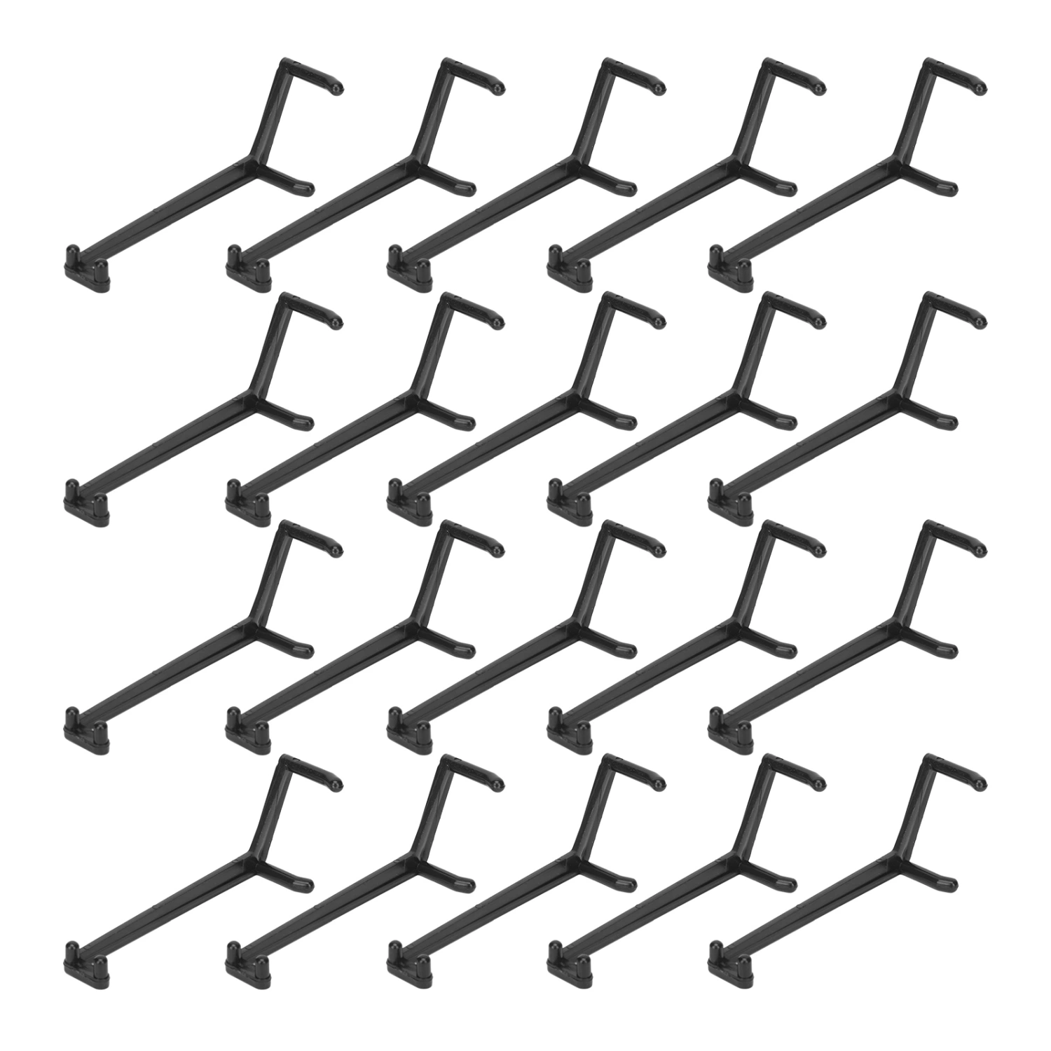 20pcs Fruit Branch Spreader Pressure Resistant High Hardness Plastic Tree Branch Limb Spreader for Gardening Black