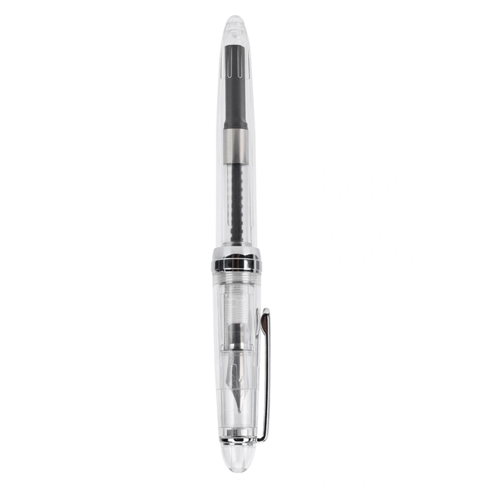 Fashionable Transparent Acrylic Fountain Pen Stainless Steel Iridium Nib School Office Supplies