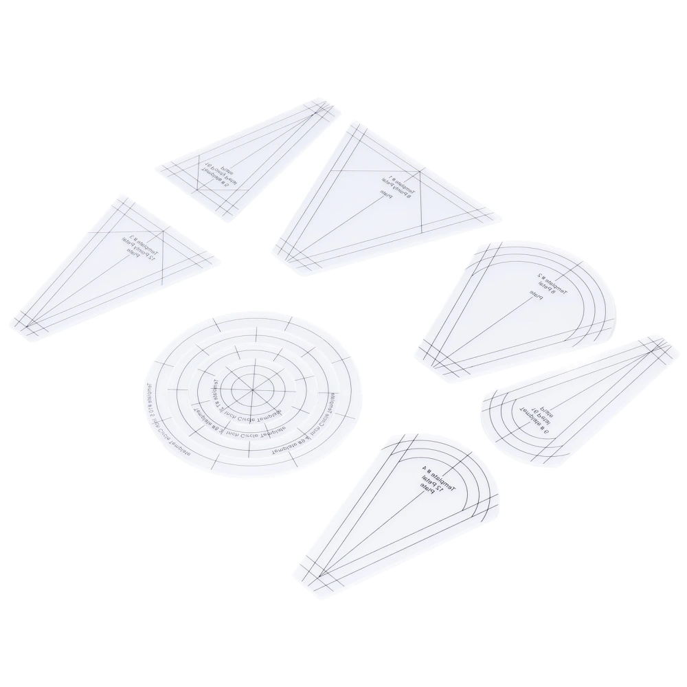 Quilting Rulers Shaped Patch Work Template Tool Ruler DIY Transparent Acrylic Sewing Ruler