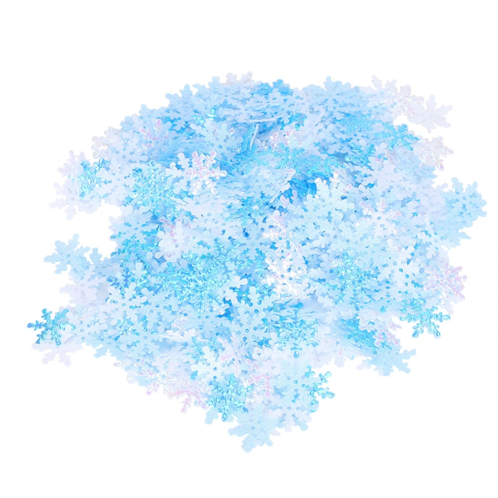 1 Pack Snowflakes Confetti Decoration Christmas NonWoven Fabric Blue White AB Mixed Color 15mm