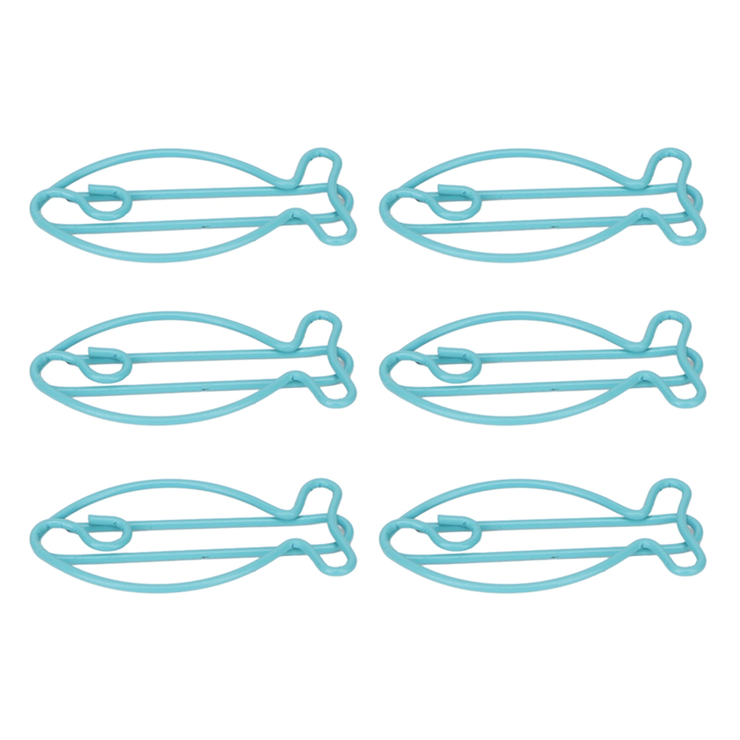 100pcs Shaped Paper Clips Fish Shape Metal Portable Office Clips for File Classification Document Organizing