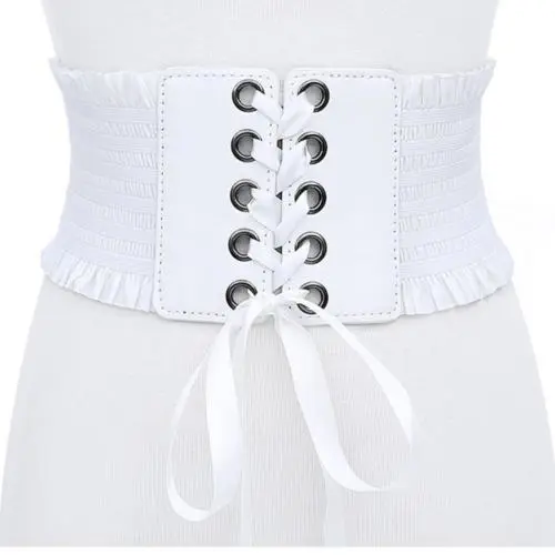 Women Elastic Wide Band, Adjustable Bowknot Tie Belt, Slim Abdominal Belts