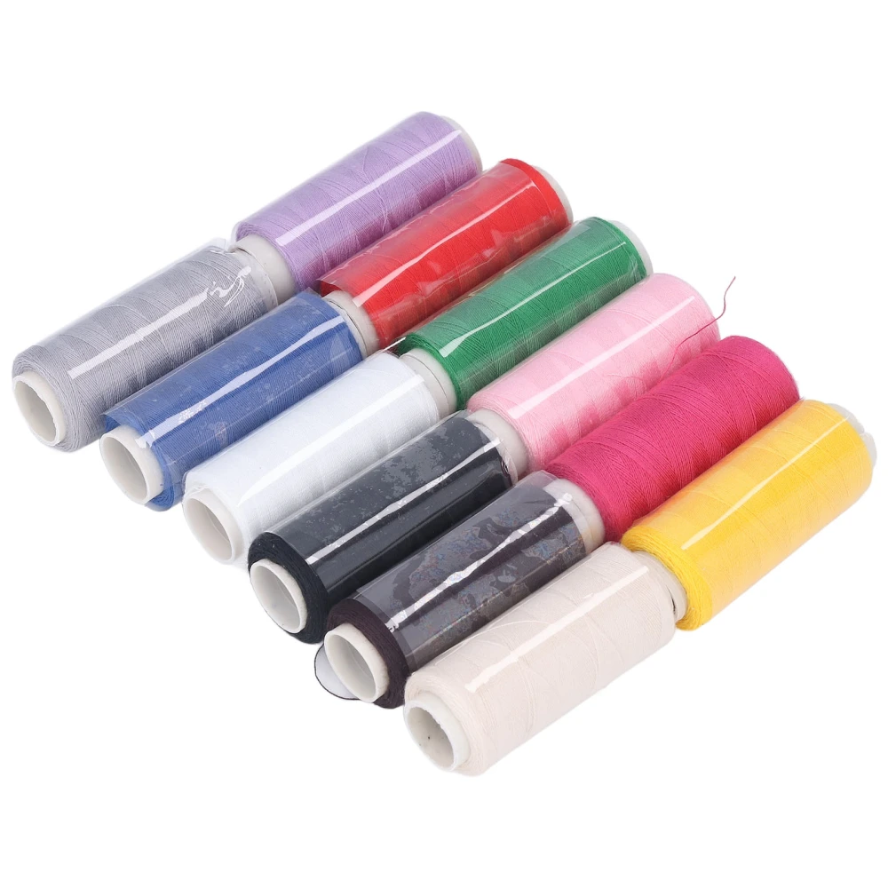 Sewing Thread Household 12 Colors 250 Yards Hand Made Polyester Sewing Thread DIY Sewing Embroidery Quilting Tool Set