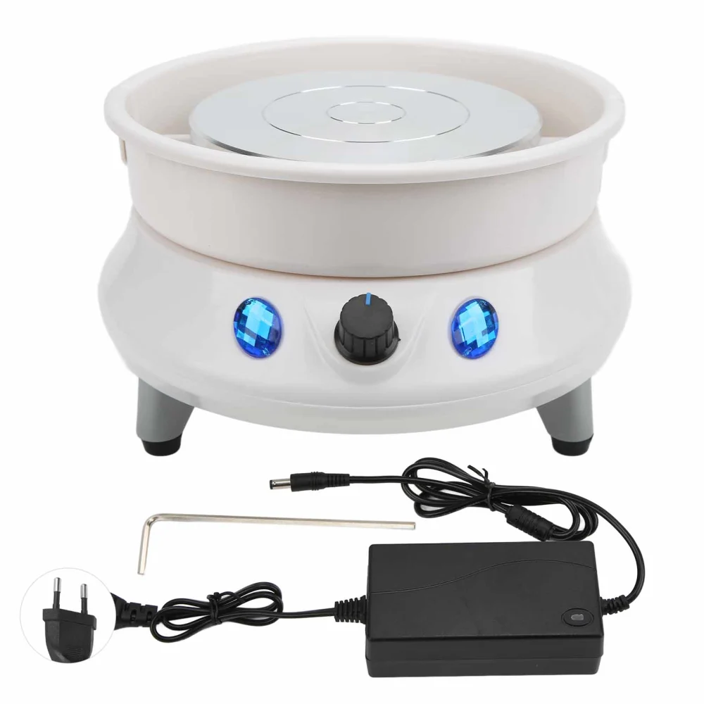 Electric Pottery Wheel Humanized Design Compact Structure 200 RPM Mini Pottery Wheel for Pottery DIY Shop 100‑240V