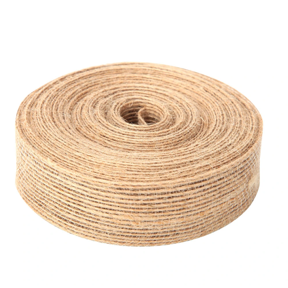 10 Meters Long 2.5cm Width Jute Burlap Ribbon Spool for Home Wedding Decoration