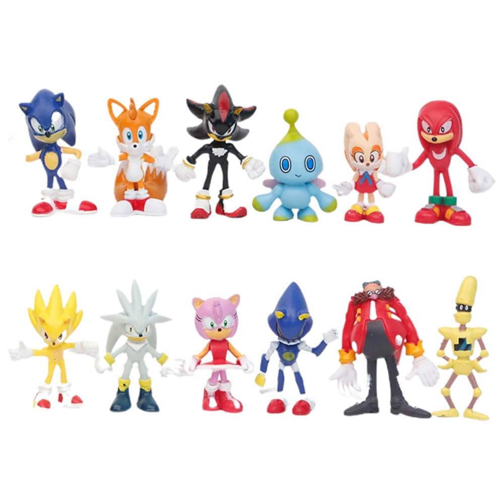 12Pcs Game Action Figures Set Cartoon Game Model Statue Toys Car Dashboard Ornaments Cake Toppers Home Decorations Gifts