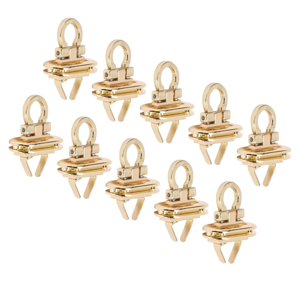 10Pcs Turn Lock Sturdy Durable Alloy Material Wide Classic Style Twist Lock Fastener for Bag Purse Handbag DIY