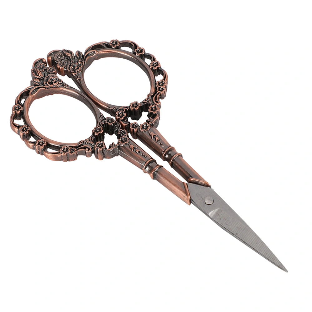 Vintage Scissors Flower Pattern Needlework Cutting Paper DIY Sewing CraftsAntique Copper