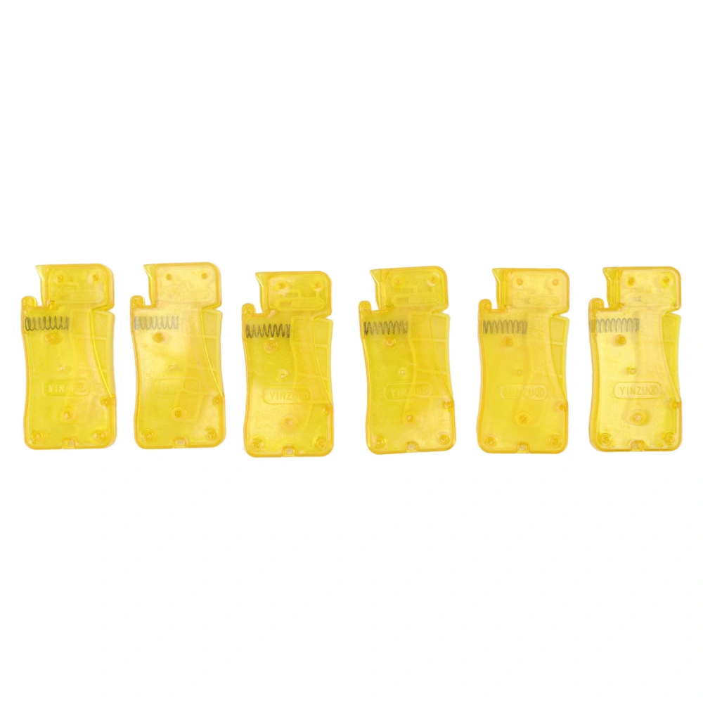 6Pcs Automatic Needle Threader Yellow DIY Handcraft Funnel Design Sewing Threaders for Elderly Household