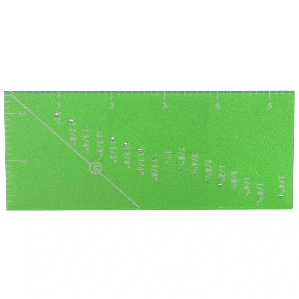 Sewing Ruler Green Convenient Practical Compact Portable Clear Transparent Saving Time Quilting Accessories for Home