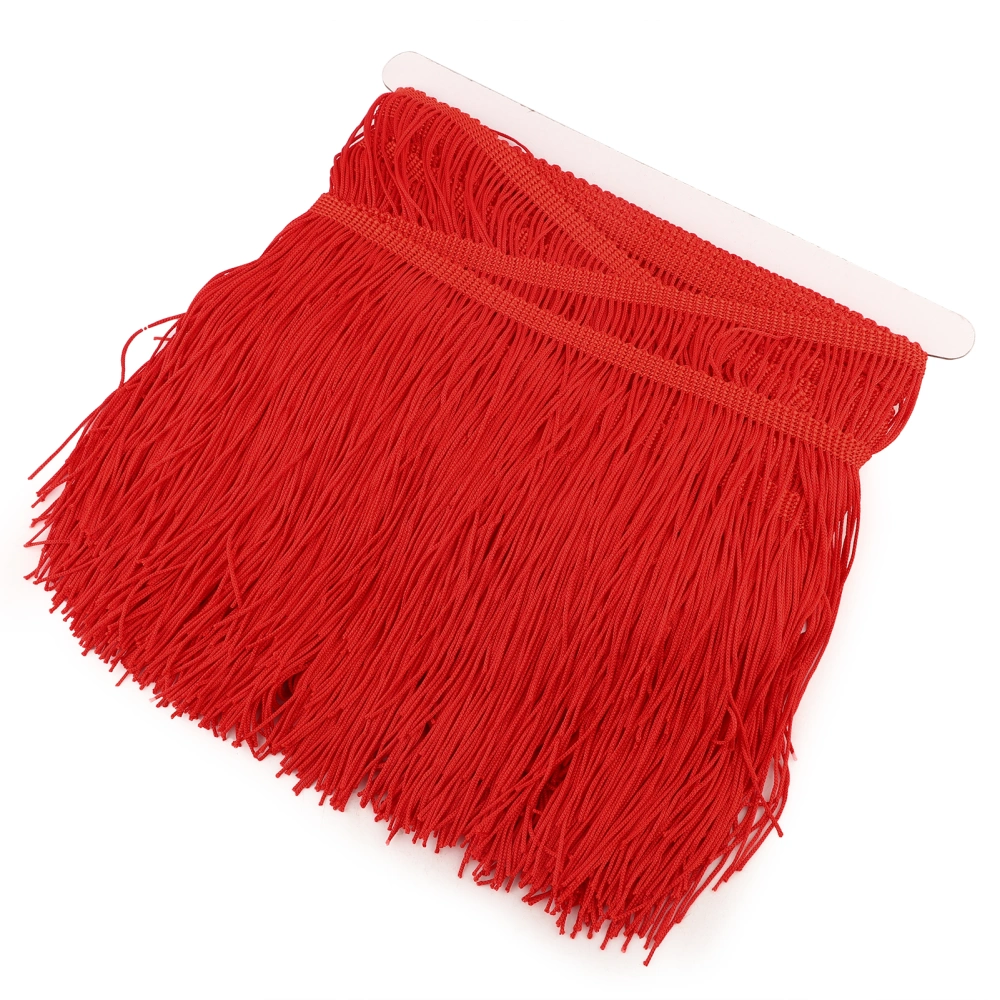 10yd 14cm Long Fringe Latin Dress Tassels Polyester Lace Trim Ribbon Sew Stage DIY Curtain Apparel AccessoriesRed