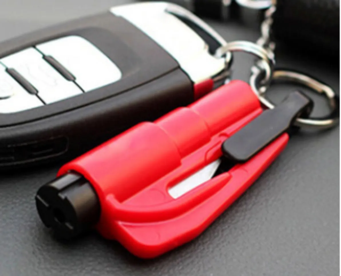 Safety Car Escape Tool Key Chain, Portable Mini Safety Hammer Keychain