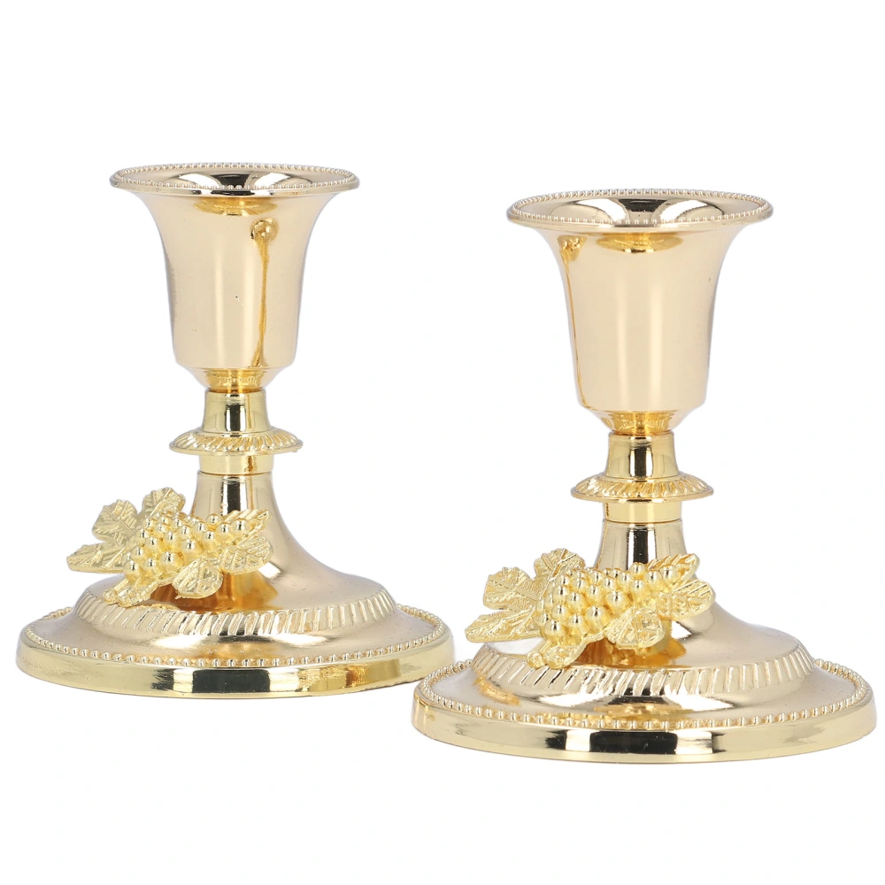 2Pcs Metal Candle Stand Good Stability Multifunctional European Simple Candle Sticks Long Holder for Home Decor GiftsS