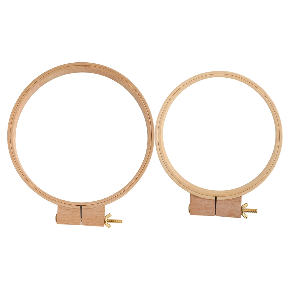 2Pcs Oval Quilting Hoop Cross Stitch Frame Ring Wooden Embroidery Loop Thick Sewing Tools