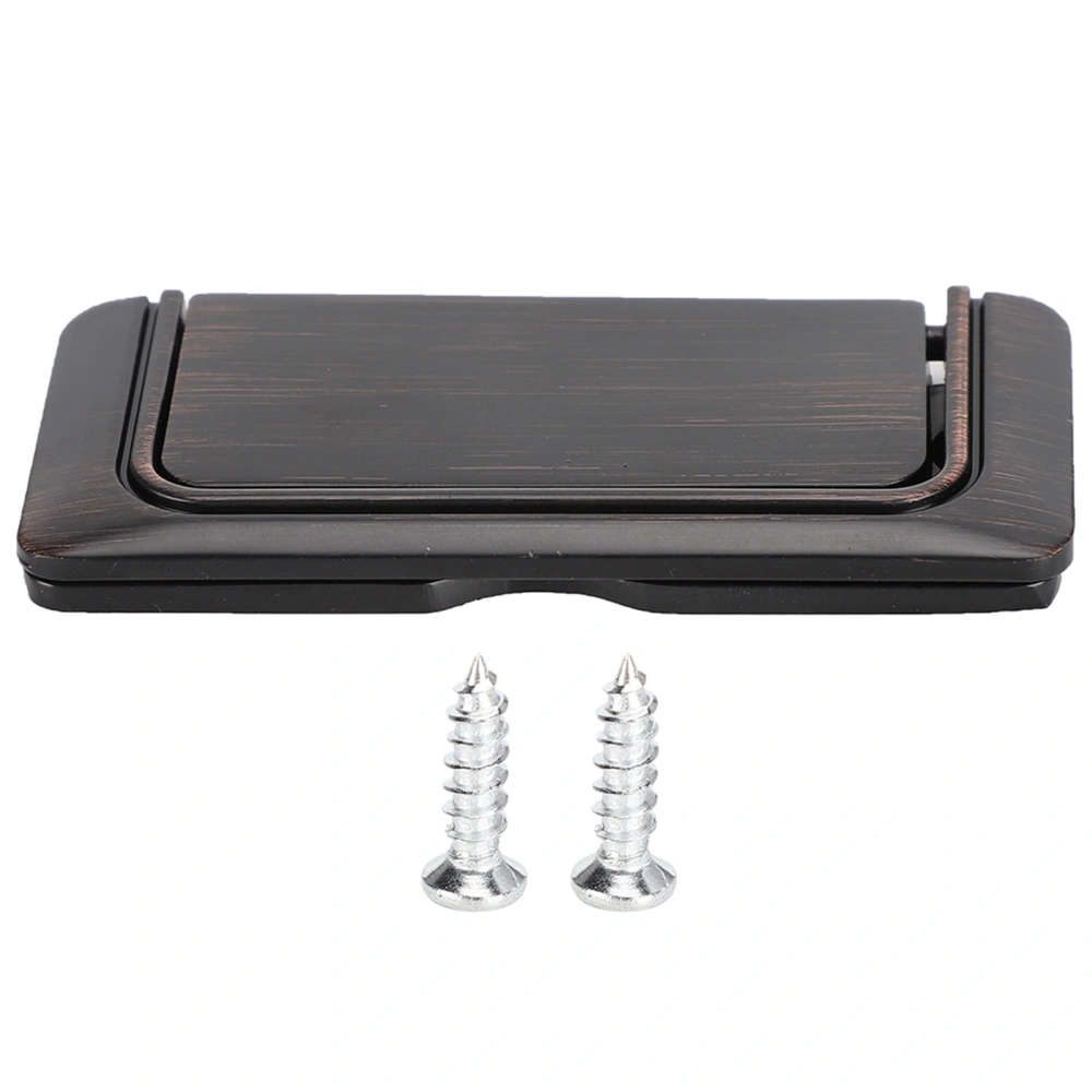 Invisible Door Handle Sliding Barn Door Drawer Pull Zinc Alloy No Hole Concealed InstallationBrushed Black