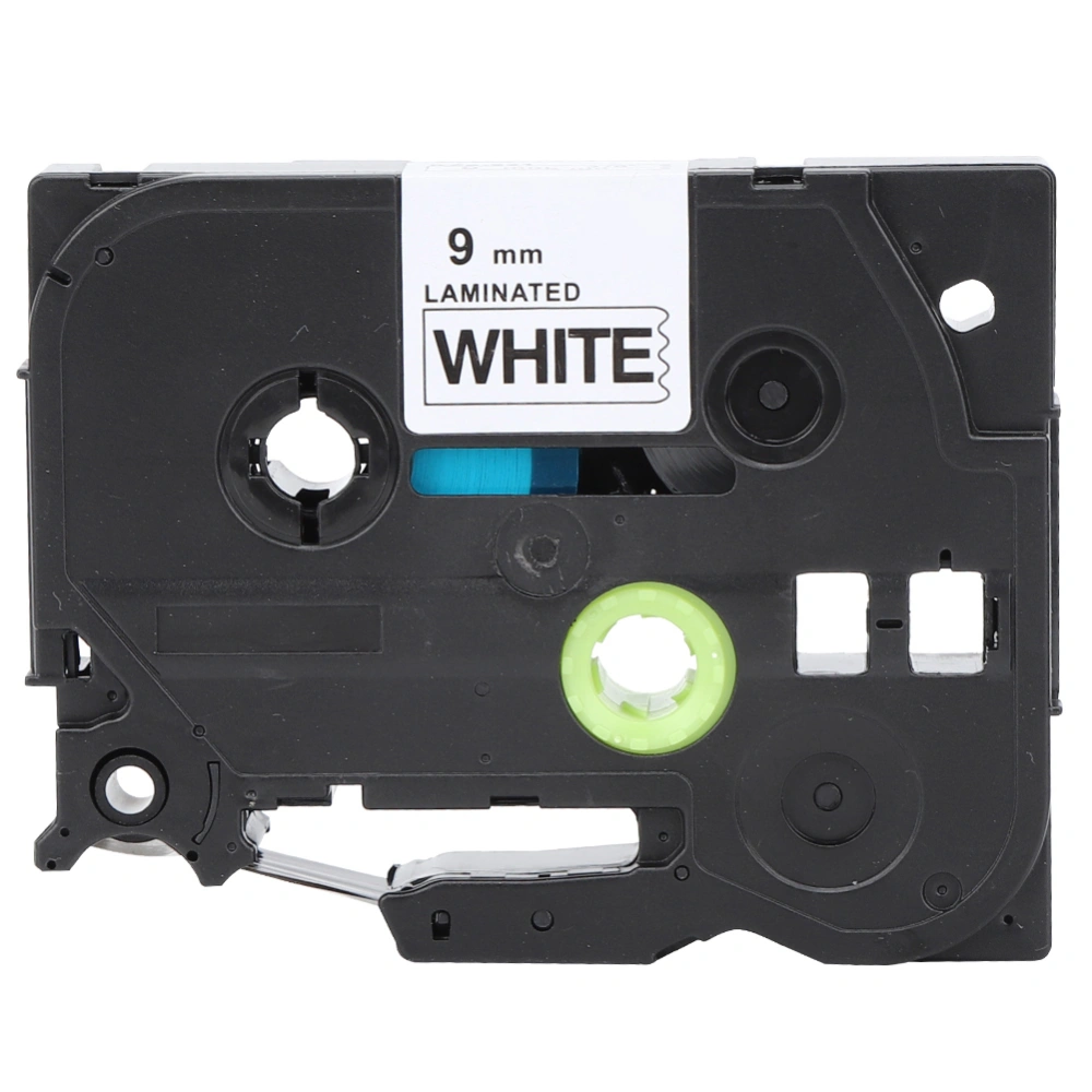 Laminated Label Tape Black on White 9mm Label Maker Color Tape for Brother TZe-221 / 621