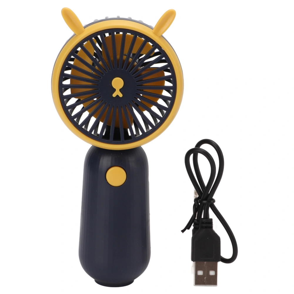 Handheld USB Fan USB Charging Portable Cartoon Animals Shaped Powerful Small Fan for Outdoor Activities Travelling