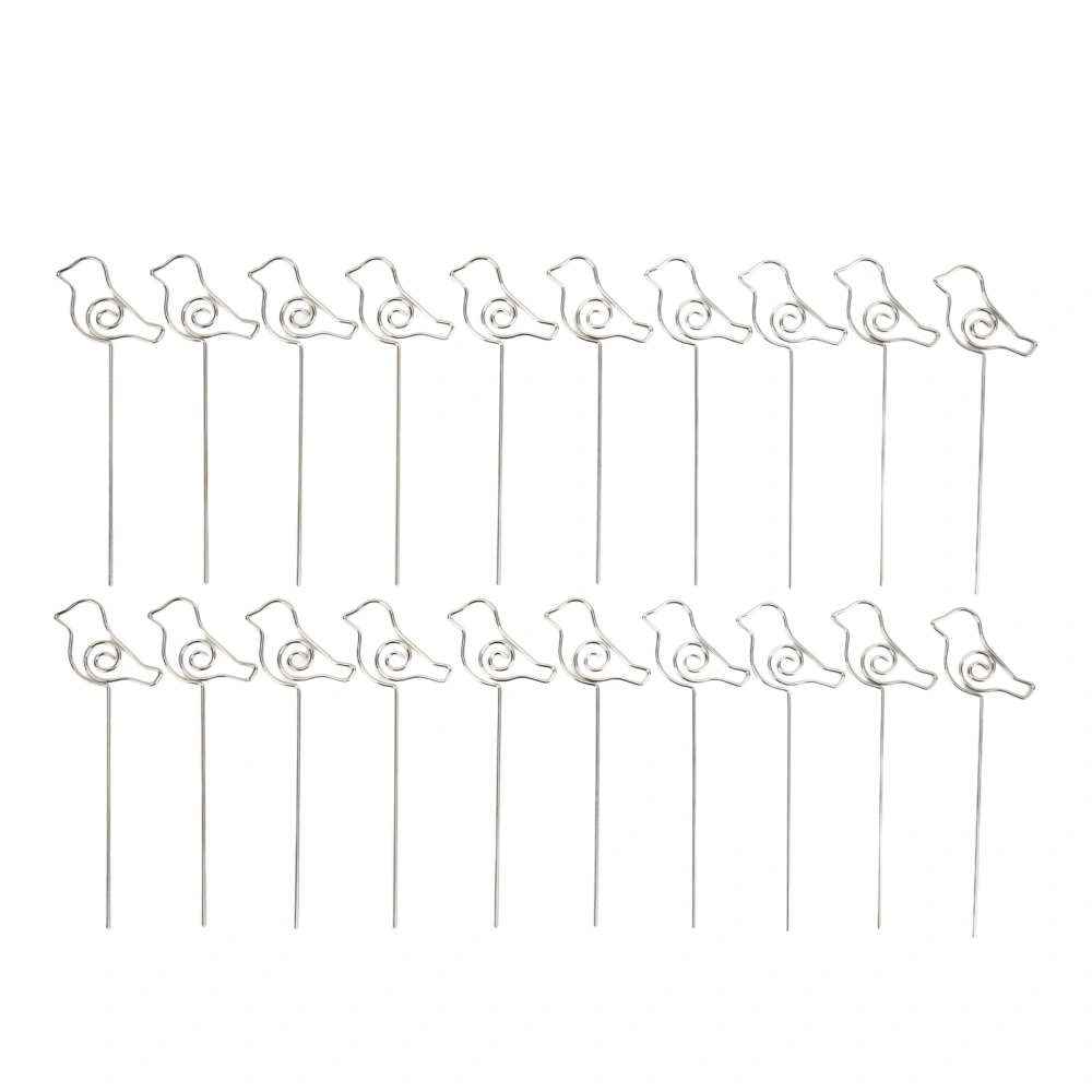 20Pcs Place Card Holder Unique Design Durable Premium Metal Anti Oxidation Wide Application Name Card ClipsBird