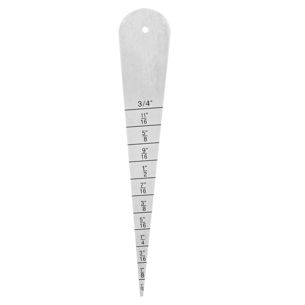 Stainless Steel Gap Gauge Feeler Ruler 1/16-3-4 Flange Ruler Inner Diameter Gauge 2-20mm