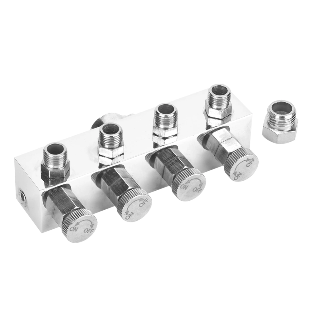 Multi function Adjustable Aluminium Air Hose Splitter Airbrush Adapter Fitting Accessories #1