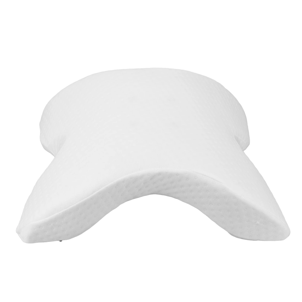 Arm Pillow Slow Rebound Pressure Memory Foam Arched U Shape White Cuddle Pillow for Travel Sleeping