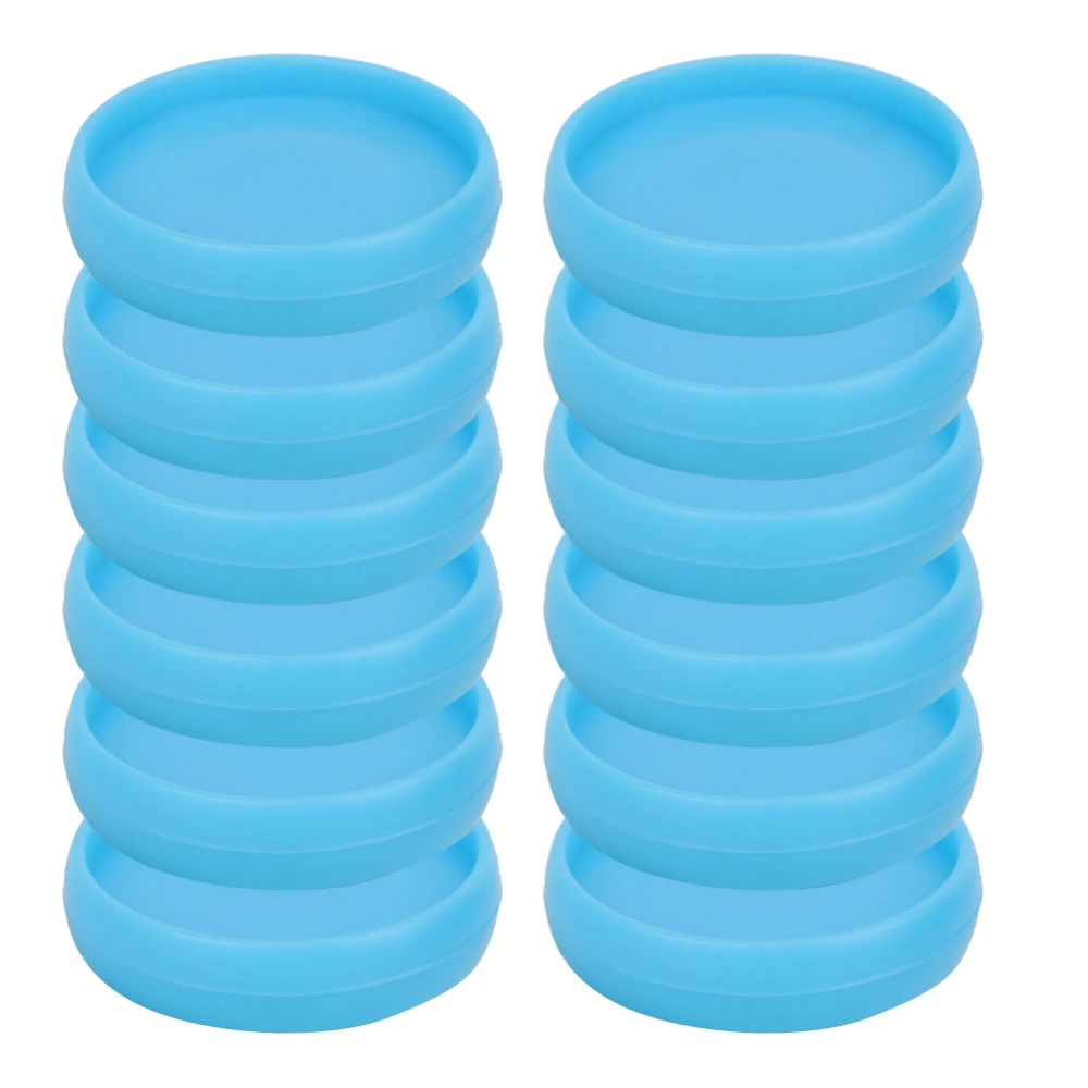 12Pcs DIY Mushroom Hole Disc Binding Ring Loose Leaf Notebook Binder School Supplies(Blue 25mm)