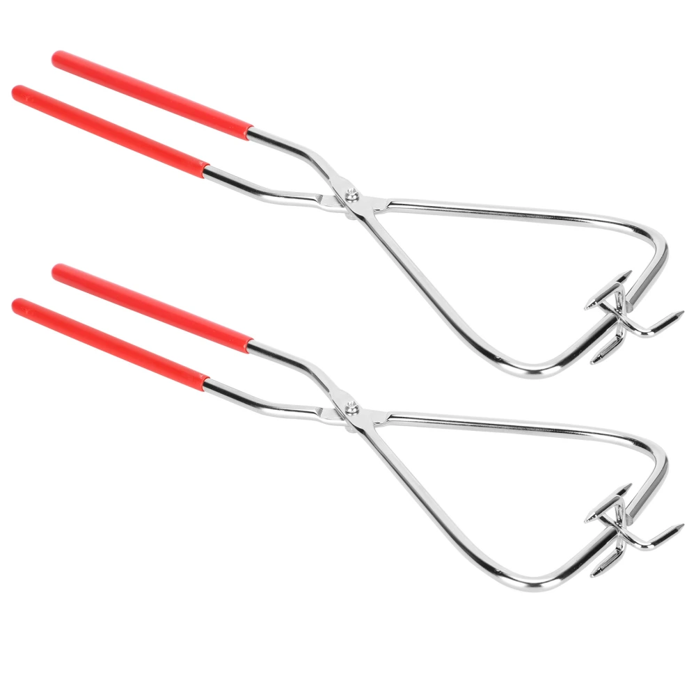 2Pcs Dipping Tong Pottery Tool Clay Sculpture Tongs Stainless Steel with Handle Pliers Supplies