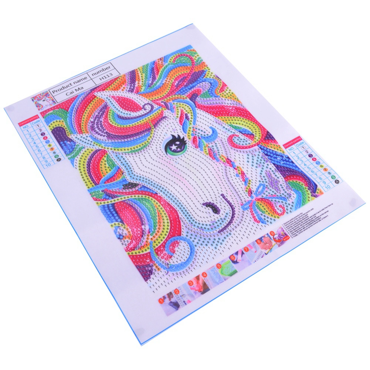 Coloured Horse Diamond Painting Frameless Decorative DIY Diamond Painting 30x25cm