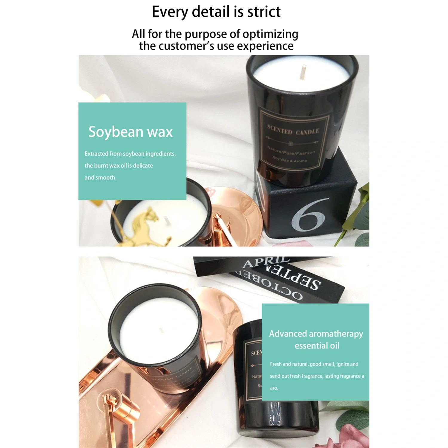 Scented Candles Gifts for Women, Natural Soy Wax Aromatherapy Candles