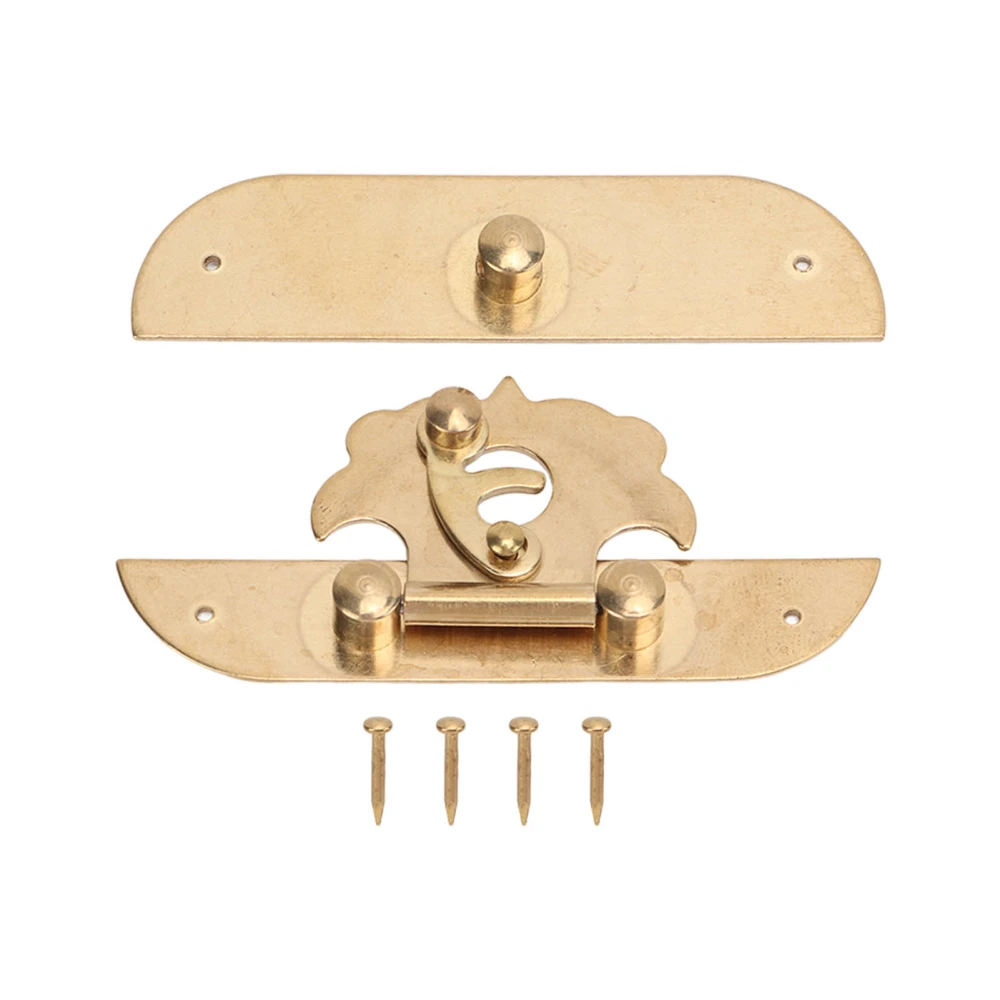 Antique Buckle Latches Exquisite Texture Elegant Corrosion Resistant Retro Jewelry Box Antique Lock for Cabinets