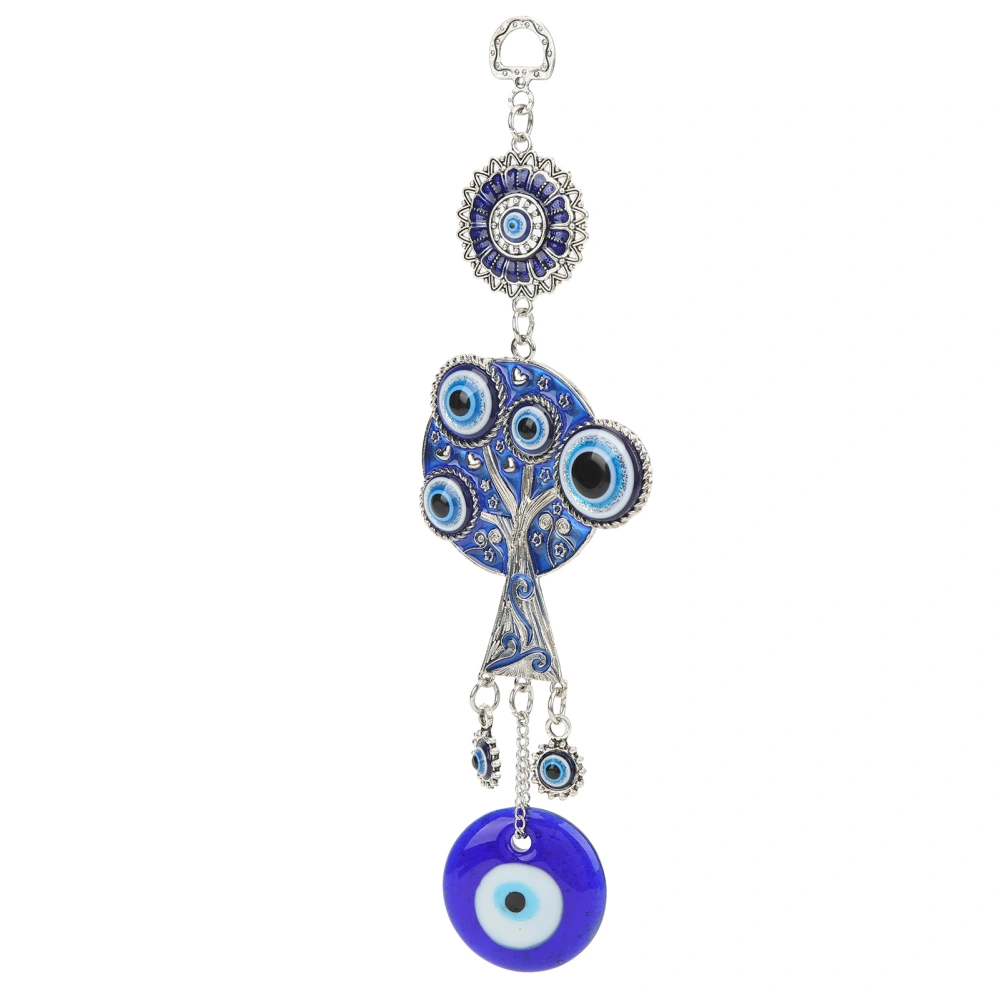 Evil Eye Pendant Life Tree Design Prevent Bad Energy Bring Wealth Fortune Coloured Glaze Alloy Evil Eye Hanging Ornament